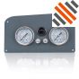 Fiat Ducato X244 Dubbele Manometerpaneel 2-weg systeem Ø 40 mm mat grijs met zwarte knop