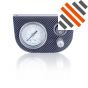 Oluve Manometer Paneel Ø 40 mm 1-weg systeem Carbon-Look met zwarte knop