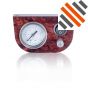 Manometer Paneel Ø 40 mm 1-weg systeem Wortelnoten Hoogglans | Hulpluchtvering 