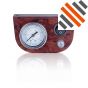 Manometer Paneel Ø 40 mm 1-weg systeem Wortelnoten Mat met zwarte knop