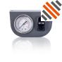 Manometer set Ø 40 mm enkel | Hulpluchtvering Universeel Mat Grijs